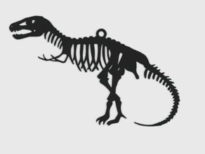 dinosauro grande ciondolo gioielli 3d easy print animale il fascino facile i portachiavi trex t rex 3d print model - Mito3D