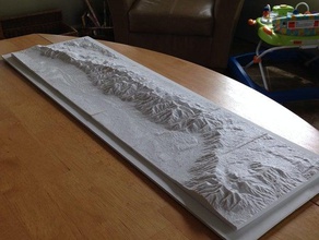 sangre cristo mountain range co models terrain topography 3d print model - Mito3D