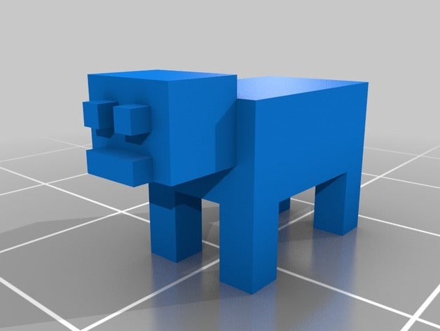 linsmeier minecraft maiale animali di 3D print model - Mito3D