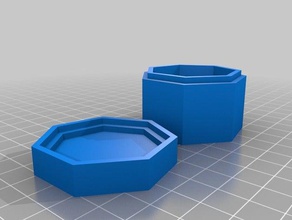 my customized polygonal box lid containers 3d print model - Mito3D