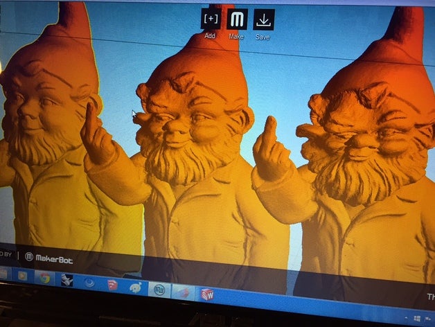 aging grumpy gnomes creatures age finger garden gnome gnomeremix old rude bird 3D print model - Mito3D