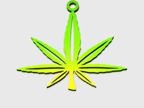 marijuana pot leaf pendant jewelry 3d easy print 420 art cannabis different keychain nature 3d print model - Mito3D