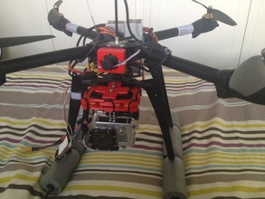 gopro anti vibration mount multicopter etc camera gaui hero 2 3 jello quadcopter 3d print model - Mito3D