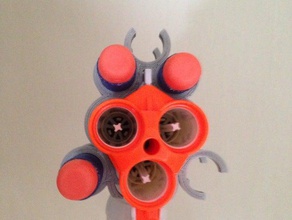 nerf triad ex-3 ammunition holder 5 darts toys & games ammo 3d print model - Mito3D