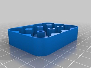 3x4 battery case containers holder customized pile piles 3d print model - Mito3D