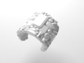 brazalete de piedras preciosas otros 3d bejewled contemporáneo detallada los diamantes facetado las joya en pedrería max impreso muñeca pulsera 3d print model - Mito3D