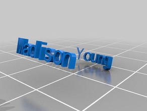 mon personnalisés inscription de l'anneau-madison young les anneaux personnalisé 3d print model - Mito3D