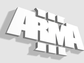 arma 3 logo video games 3d print model - Mito3D