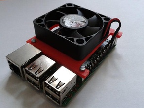 raspberry pi 3 50mm fan mount electronics 2 b raspi 3d print model - Mito3D