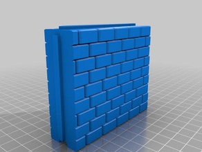 thick stone wall - interlock right side 3d printing dnd dungeons dragons interlocking 3d print model - Mito3D