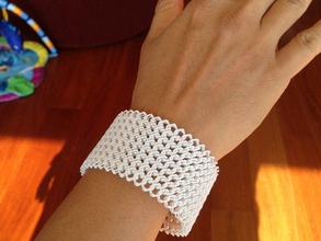 cotte de mailles bracelet bijoux flexible 3d print model - Mito3D