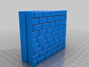 thick stone wall - interlock top right corner 3d printing 3d print model - Mito3D