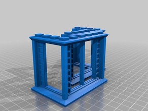 block city corner windows construction toys 3d print model - Mito3D