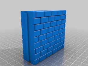 thick stone wall - interlock top middle 3d printing dnd dungeons dragons interlocking 3d print model - Mito3D