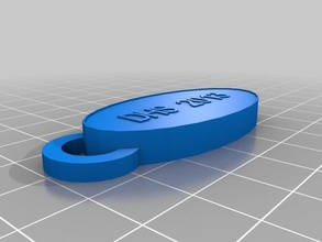 dhs trousseau de clés porte-clés personnalisé 3d print model - Mito3D