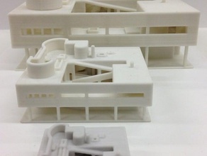 villa savoye iç detay binalar ve yapılar mimari mimarlık sanat lecorbusier süs 3d print model - Mito3D