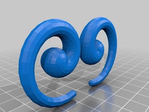 koru-Ohr-Spirale-pair-Mädchen Ohrringe 3d print model - Mito3D
