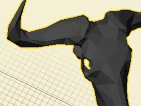 wildebeest skull low poly scans & replicas animal 3d print model - Mito3D