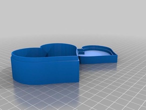 heart box lid containers customized 3d print model - Mito3D