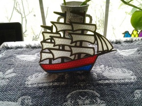 summer sails art stained glass 3d print model - Mito3D