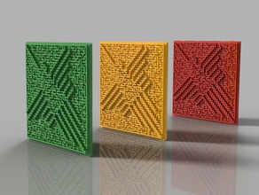 nazca-lineas Labyrinth 3dprinting-Kachel 3d-drucken design Kolibri nazca tile 3d print model - Mito3D