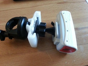 adapterpiece polaroid xs20 hd câmera de esportes - mountingadapter vara cabeça bola normalmente colados adaptador câmara placa montagem esporte-cam desporto da 3d print model - Mito3D