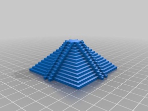 maya inspiré de la pyramide 2 3 d l'impression minecraft printcraft 3d print model - Mito3D