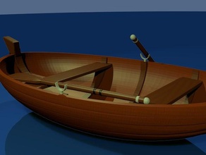 bote de remos la versión 2 vehículos barco makeitfloat 3d print model - Mito3D