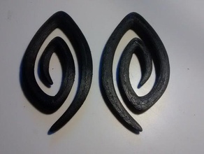 oído camilla espiral la joyería oreja guage 3d print model - Mito3D