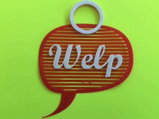 welp message hanging 3D print model - Mito3D