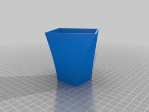 my customized square vase 5 decor 3d print model - Mito3D