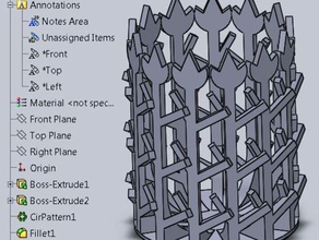 flor da vida pencil cup mesa de escritório organização abs o suporte copo secretária floer office cúbica porta-lápis solidworks stl 3d print model - Mito3D