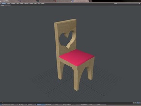 heartchair toy & game accessories chair heart kitchen 3d print model - Mito3D