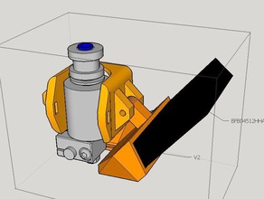 e3d v6 bowden fan kanalı kossel 3d yazıcı ekstruder e3dv6 alanında monte edin radyal wade 3d print model - Mito3D