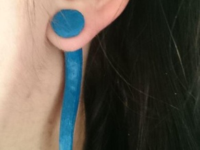 boucles d'oreilles tendu les oreilles des étiré civière 3d print model - Mito3D