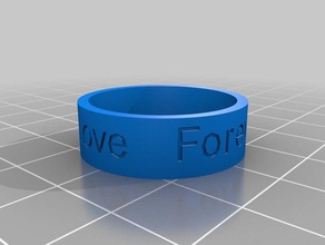amor anel anéis personalizado 3d print model - Mito3D