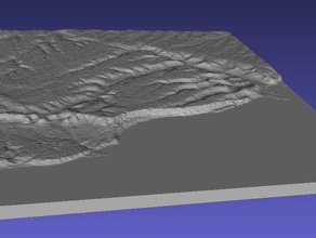 weiße Klippen von dover lernen 3d relief-Karte 3d-Reliefkarten Geodäsie Geographie Berg Topographie relief 3d print model - Mito3D