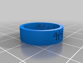 wb anel anéis personalizado 3d print model - Mito3D