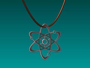 planetary atom pendant versions 1 2 accessories art bracelet charm chemistry electron fashion jewelry necklace nucleus pendent science 3d print model - Mito3D