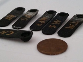 six tiny measuring spoons household measure spoon mini small 3d print model - Mito3D