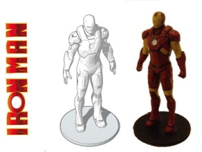 hombre de hierro la estatua apoyo personas figura acción los cómics iron-man marvel estática 3d print model - Mito3D