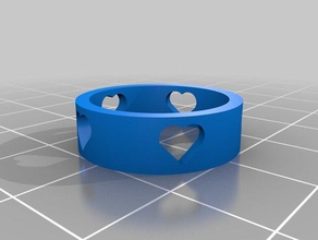meu personalizados anel coração anéis personalizado 3d print model - Mito3D