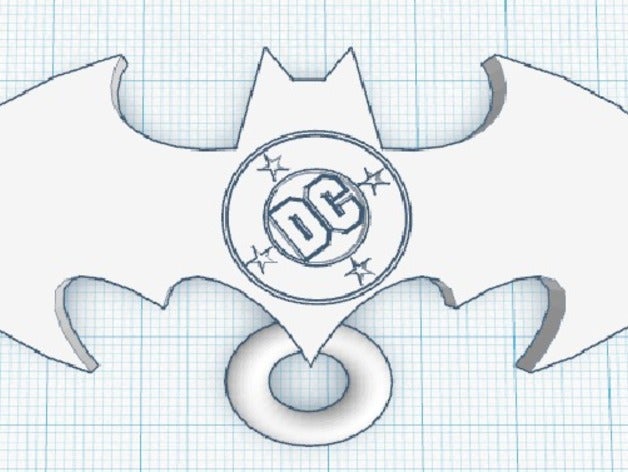 batman-dc-logo-Taste ring 3d-drucken batman batman-logo dc comics key chain Schlüssel-ring logo 3D print model - Mito3D