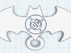batman-dc-logo-Taste ring 3d-drucken batman batman-logo dc comics key chain Schlüssel-ring logo 3d print model - Mito3D