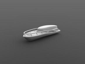 la velocidad del barco La impresión en 3d los barcos el rinoceronte lancha rápida 3d print model - Mito3D