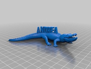 coccodrillo andrea signs & logos 3d print model - Mito3D