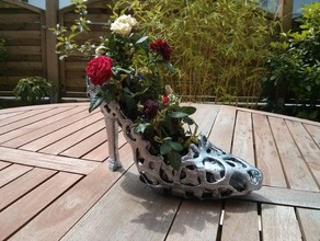 voronoi-heel-Schuh Kunst cinderella der Ferse Prinzessin Schuh 3d print model - Mito3D