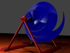 horizontale Windmühle Bau-Spielzeug catchthewind - Spielzeug wind turbine 3d print model - Mito3D