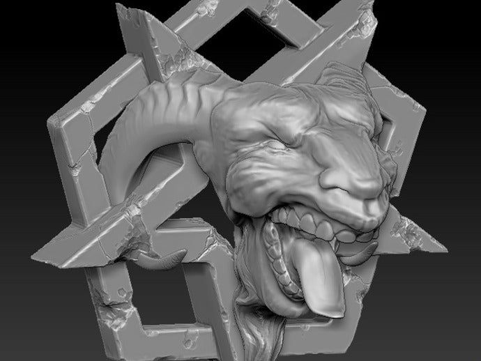 keçi kafası pentagram hayvanlar baphomet şeytan lucifer 3D print model - Mito3D