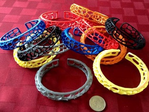 coral cuffs redux bracelets 3d print model - Mito3D